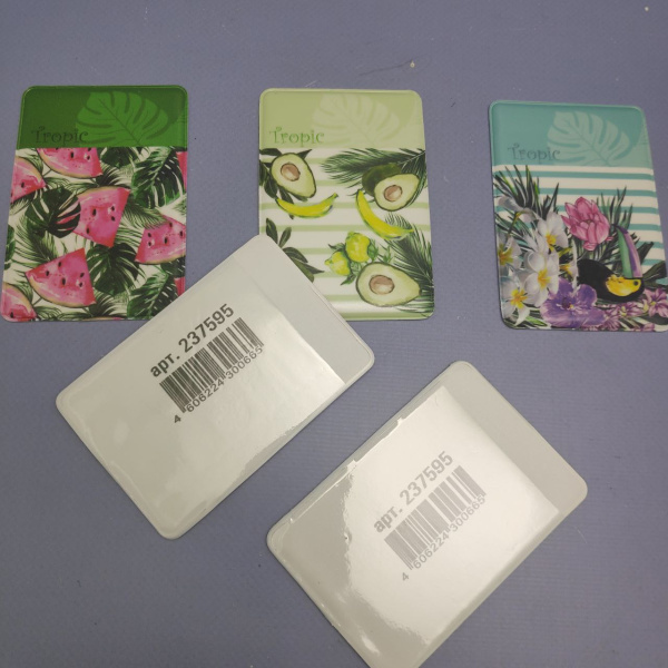 Обложка-карман для проездных документов, карт, пропусков Tropic, 100х65 мм, МИКС